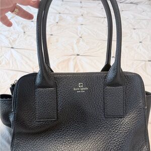 kate spade Black Pebbled Leather Satchel Tote